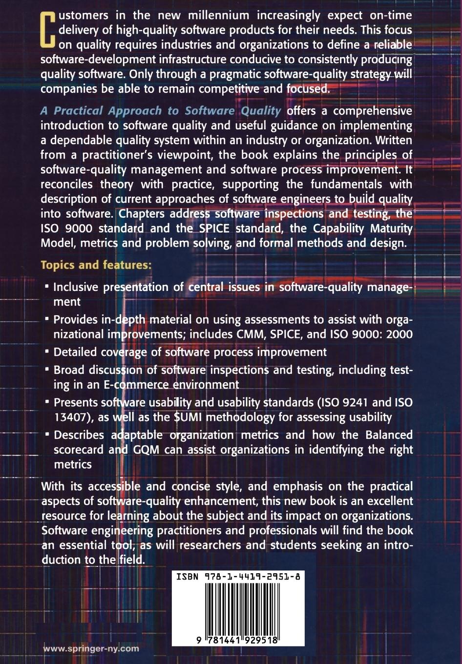 Rückseitencover A Practical Approach to Software Quality