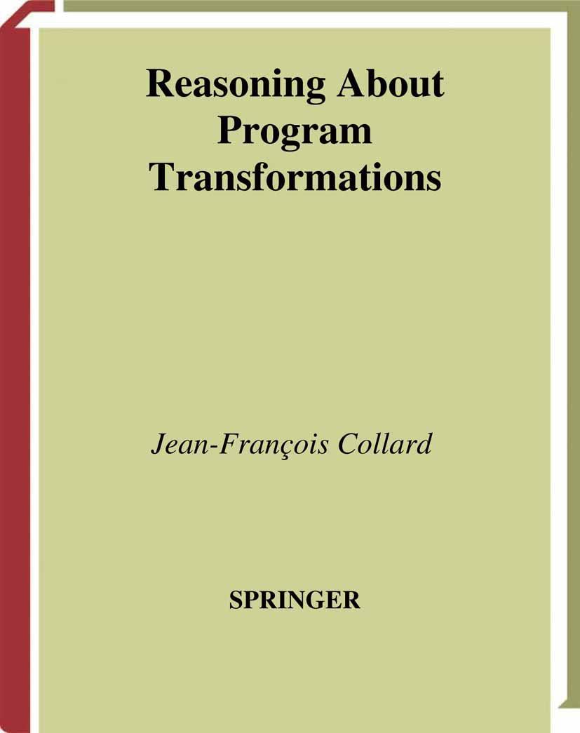 Vorderes Coverbild Reasoning About Program Transformations