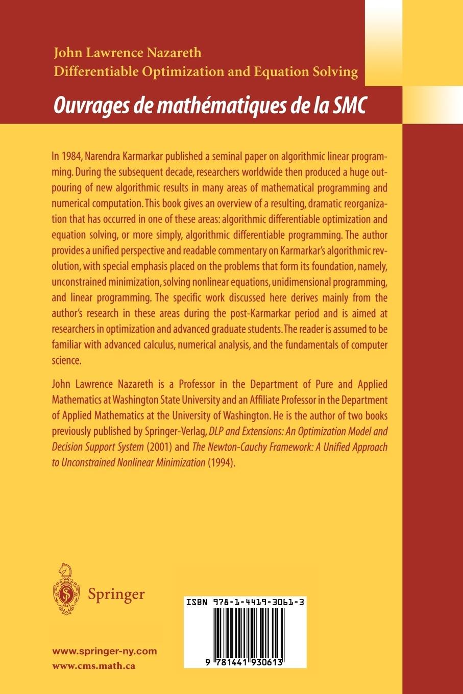 Rückseitencover Differentiable Optimization and Equation Solving