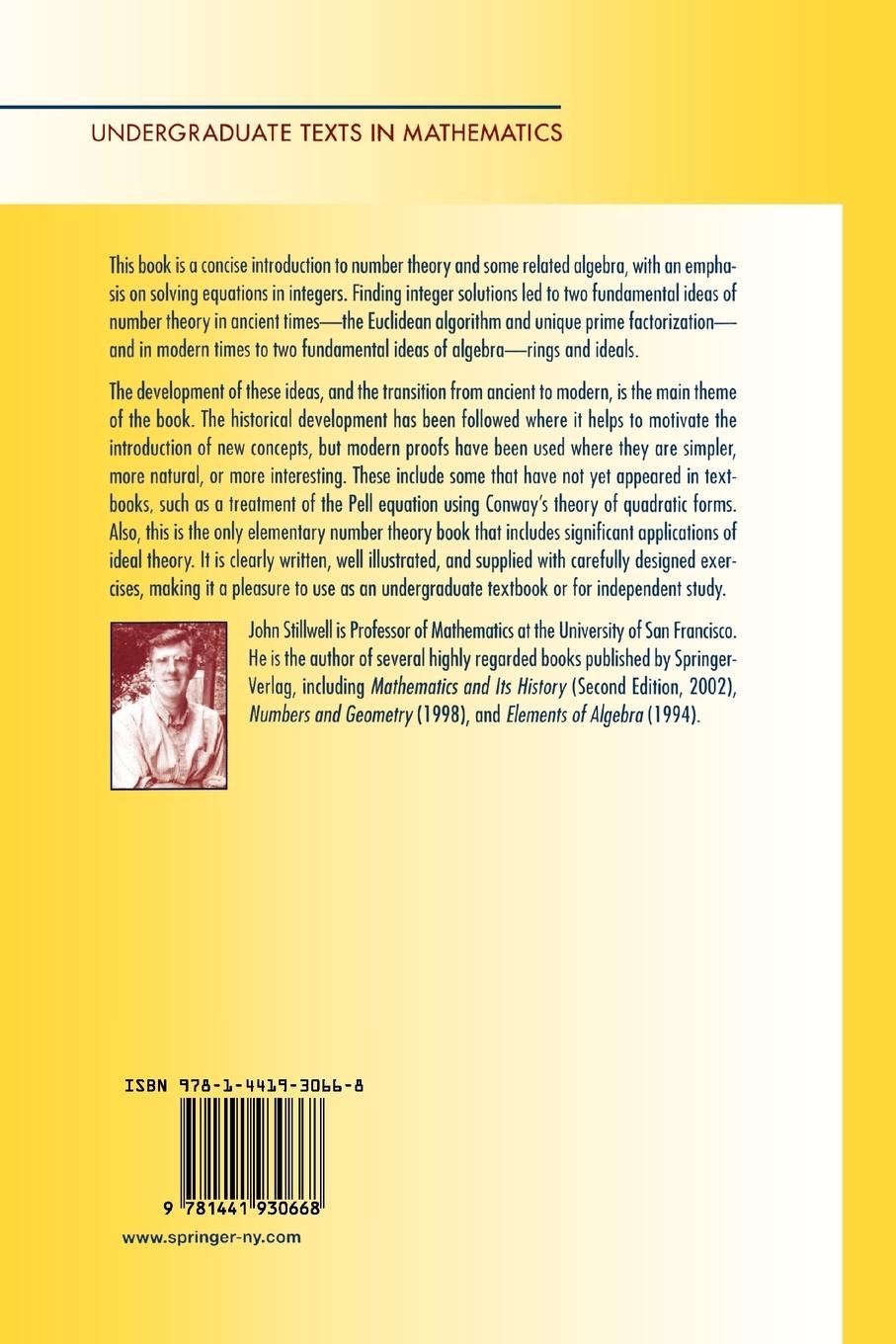 Rückseitencover Elements of Number Theory