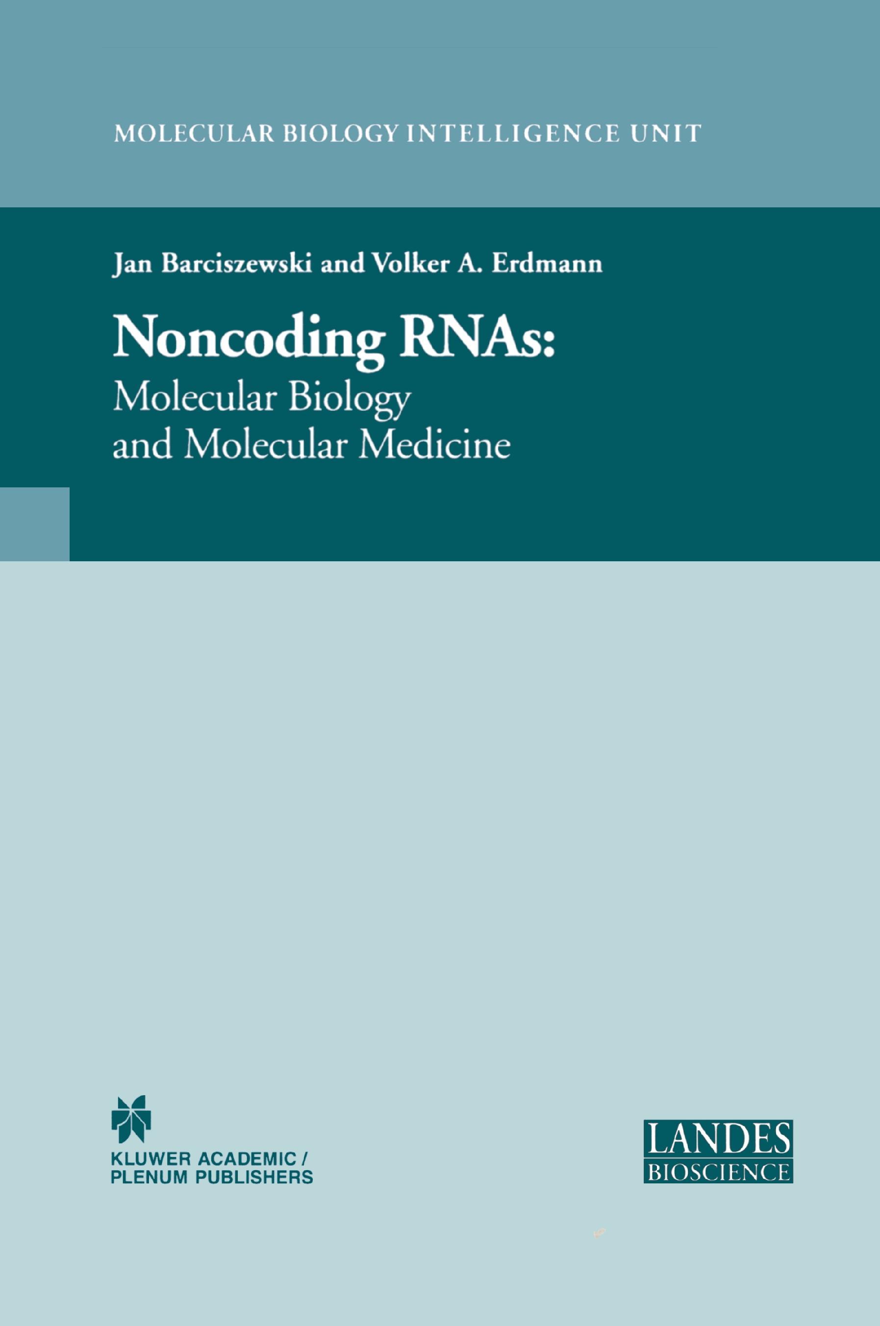 Vorderes Coverbild Non-Coding RNAs