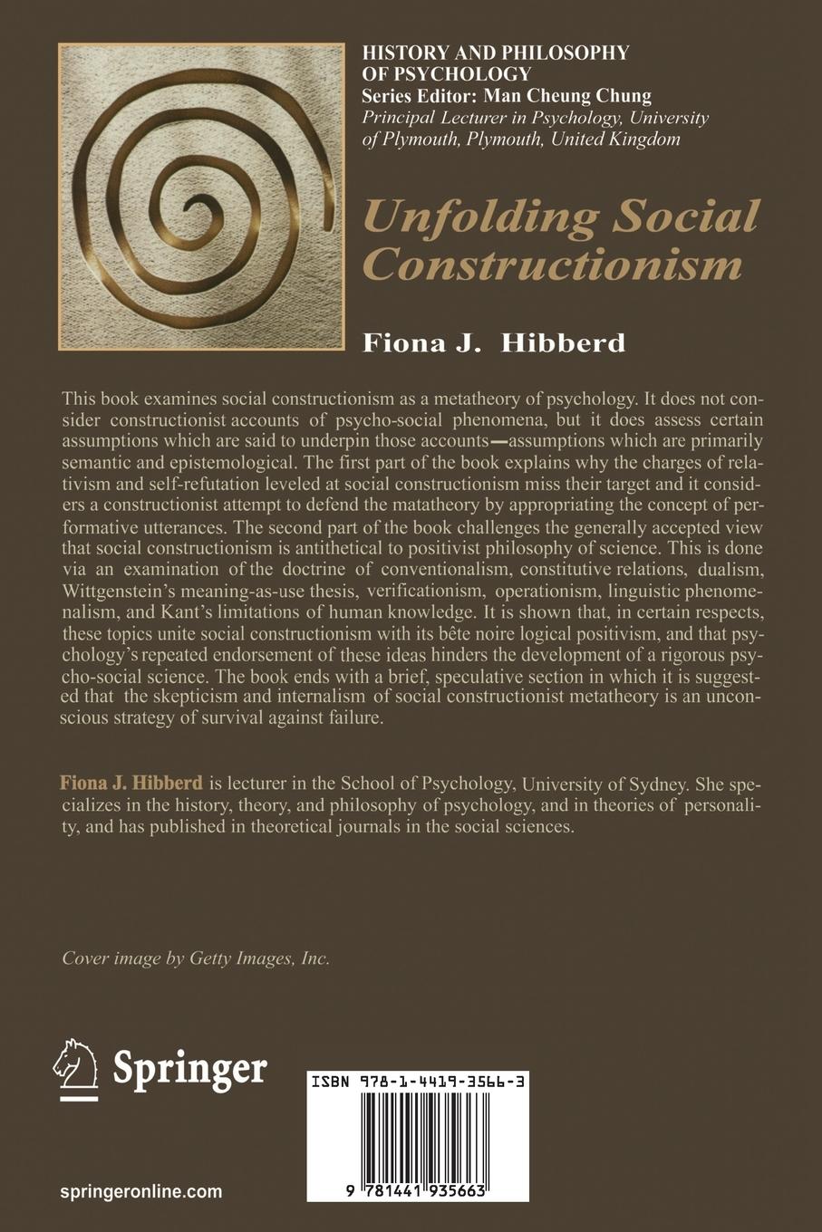 Rückseitencover Unfolding Social Constructionism