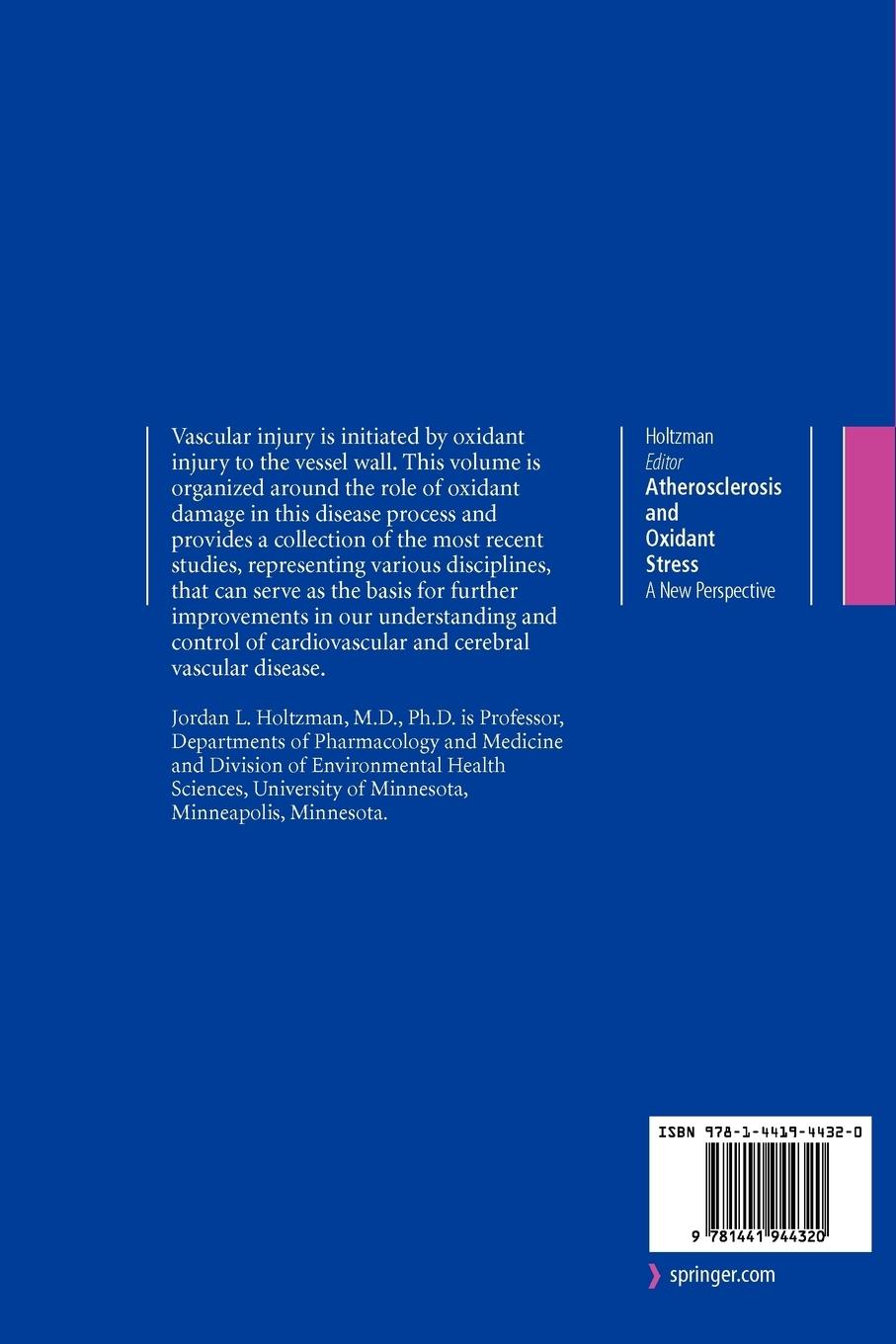 Rückseitencover Atherosclerosis and Oxidant Stress: A New Perspective