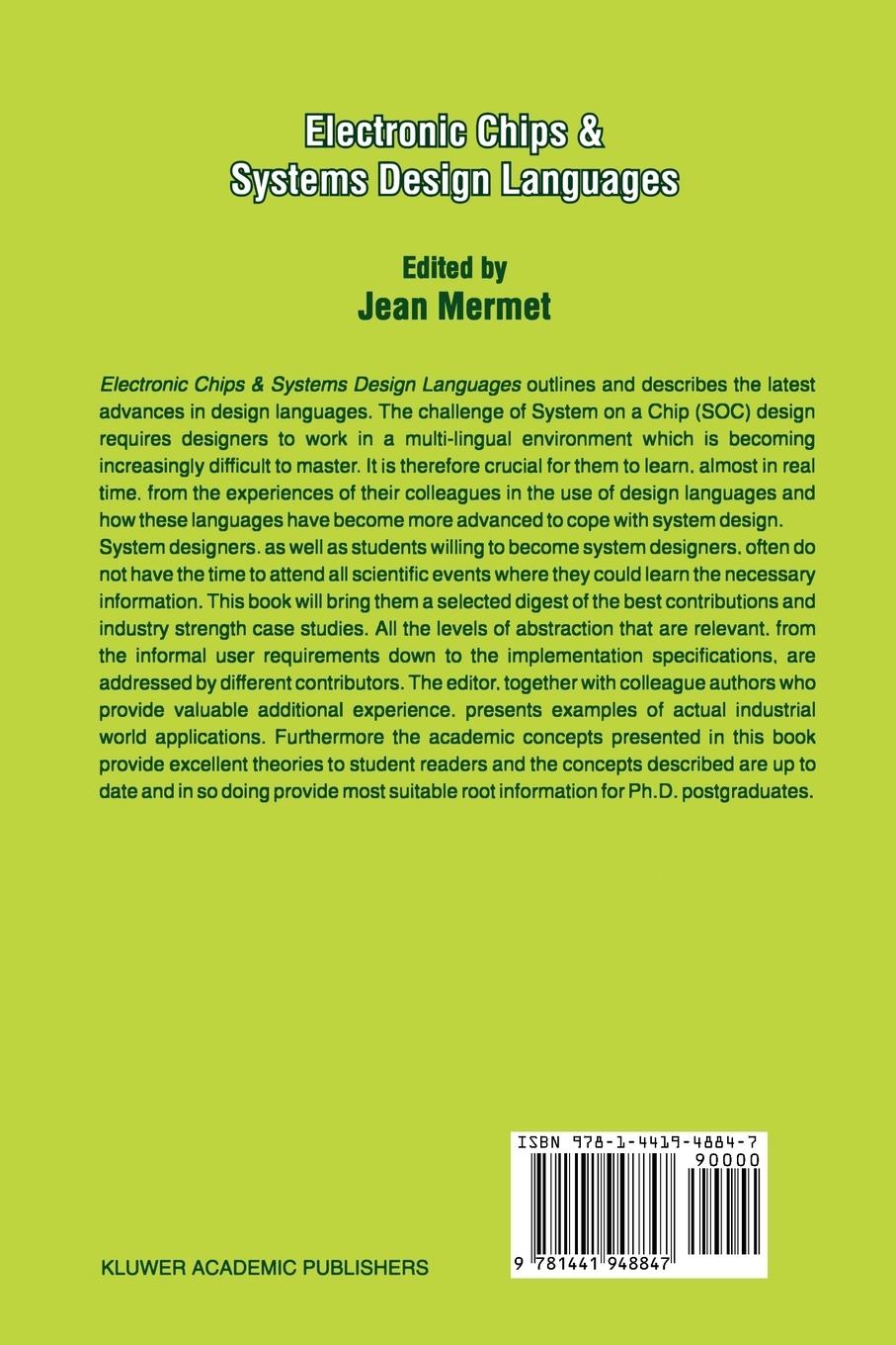 Rückseitencover Electronic Chips & Systems Design Languages