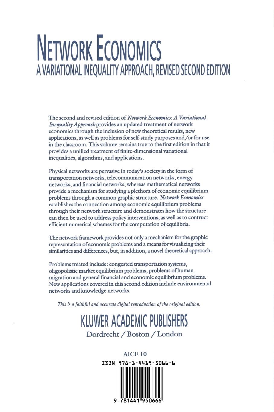 Rückseitencover Network Economics
