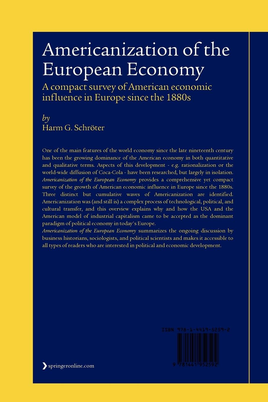 Rückseitencover Americanization of the European Economy
