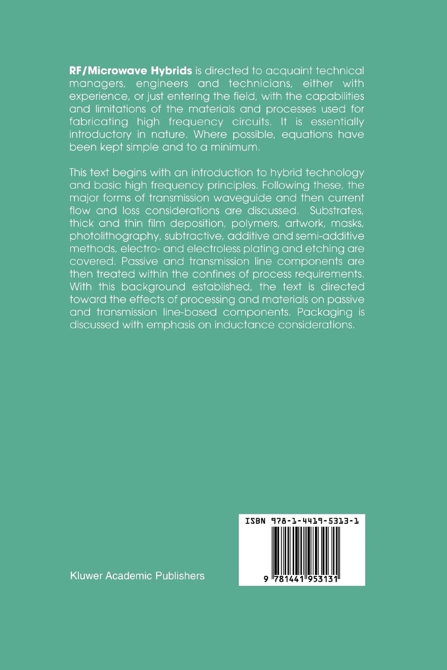 Rückseitencover RF/Microwave Hybrids