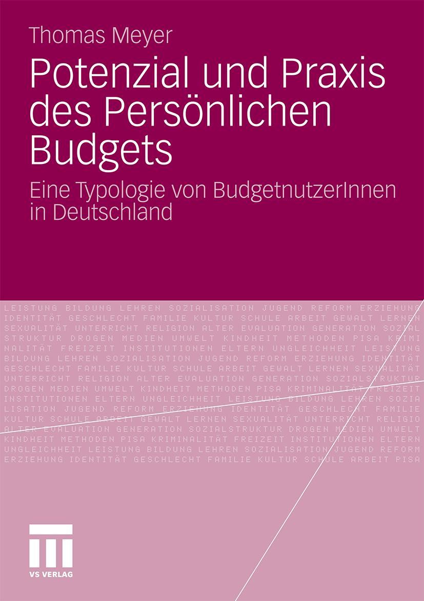 Vorderes Coverbild Potenzial und Praxis des Persönlichen Budgets