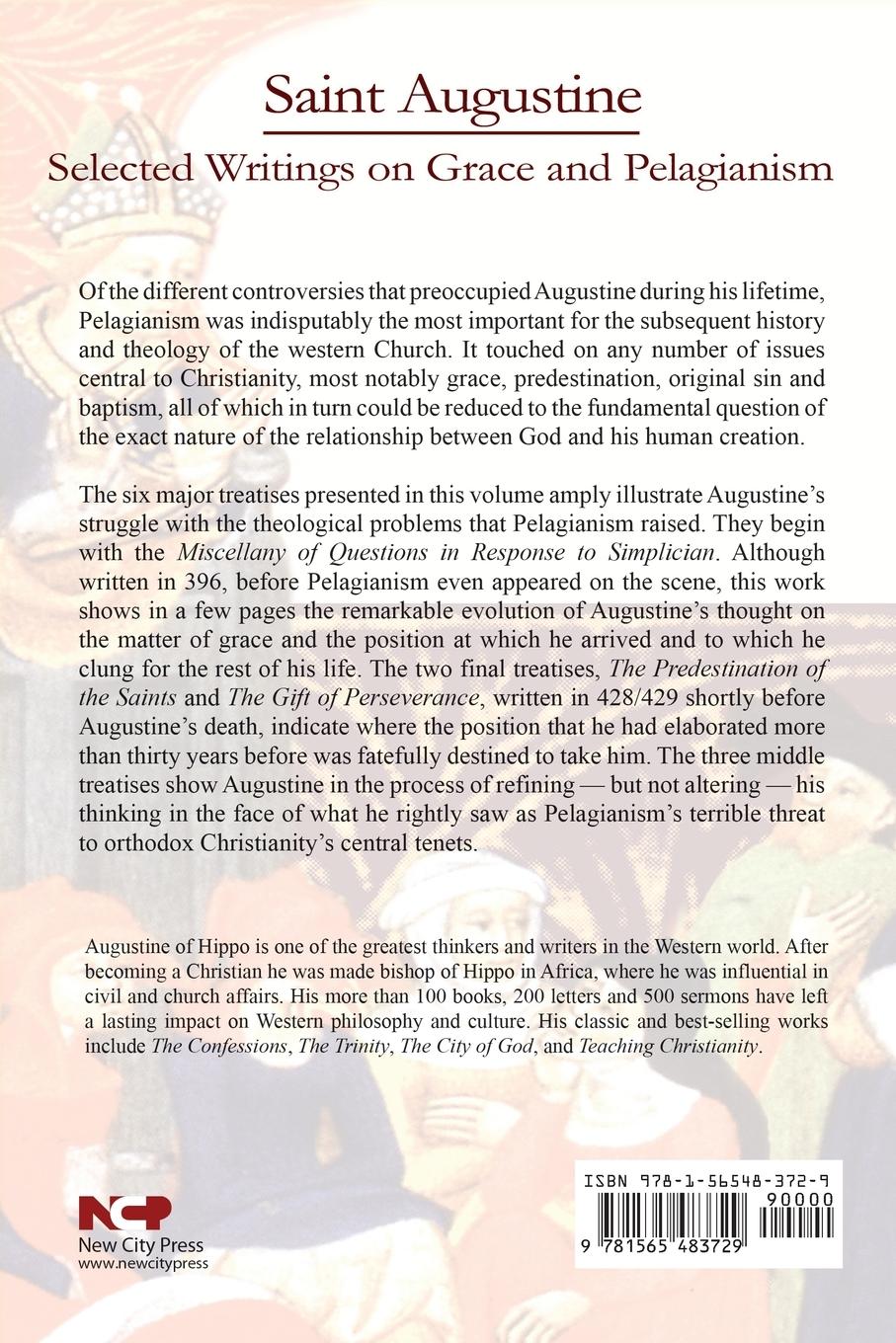 Rückseitencover Selected Writings on Grace and Pelagianism