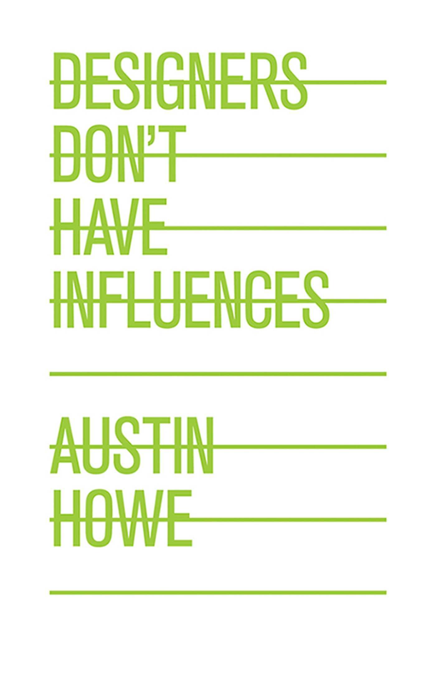 Vorderes Coverbild Designers Don't Have Influences