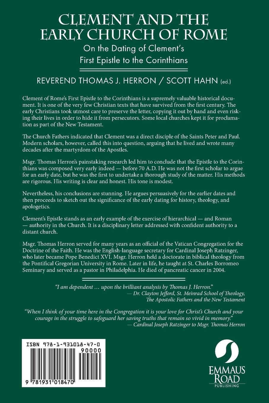 Rückseitencover Clement and the Early Church of Rome