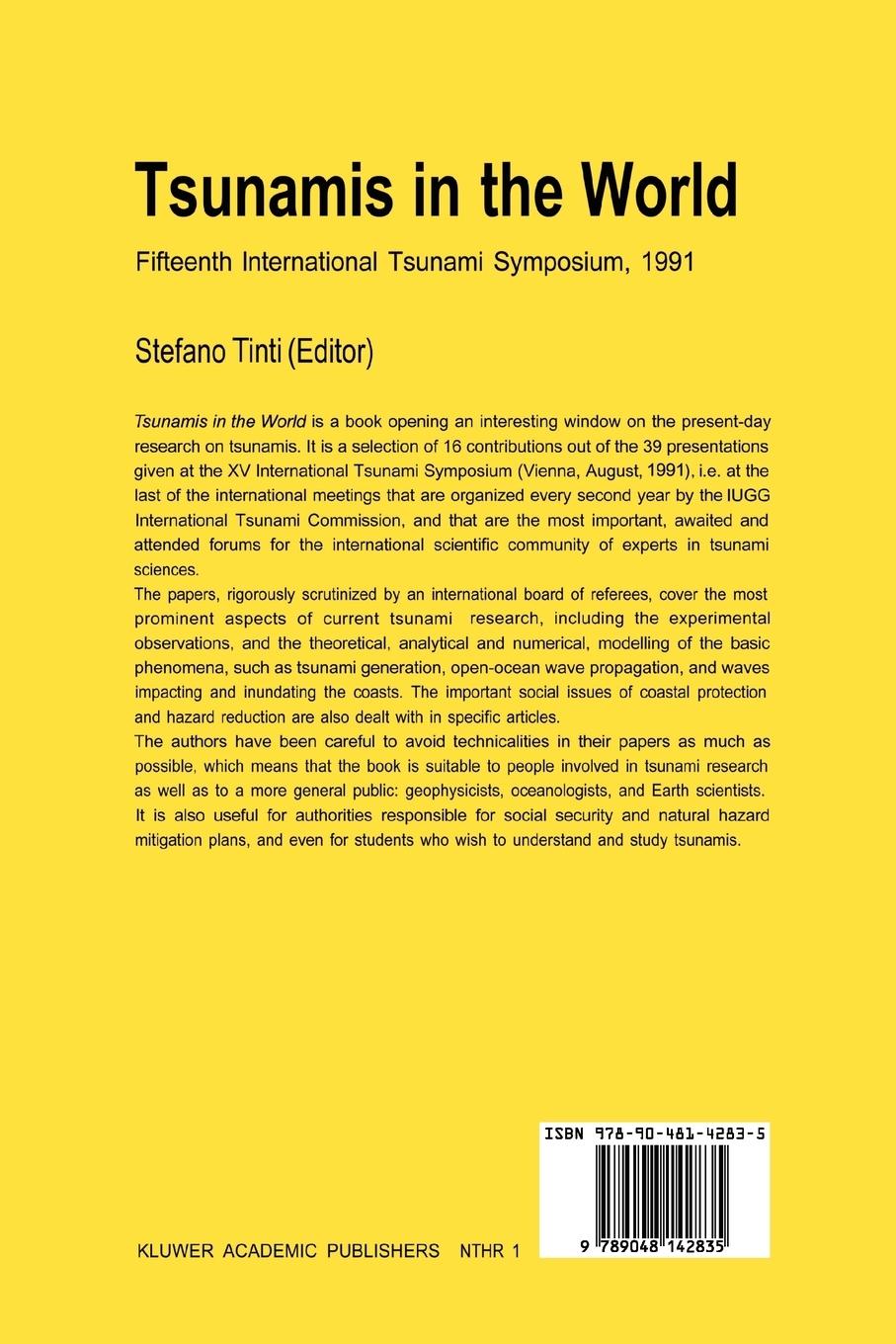 Rückseitencover Tsunamis in the World