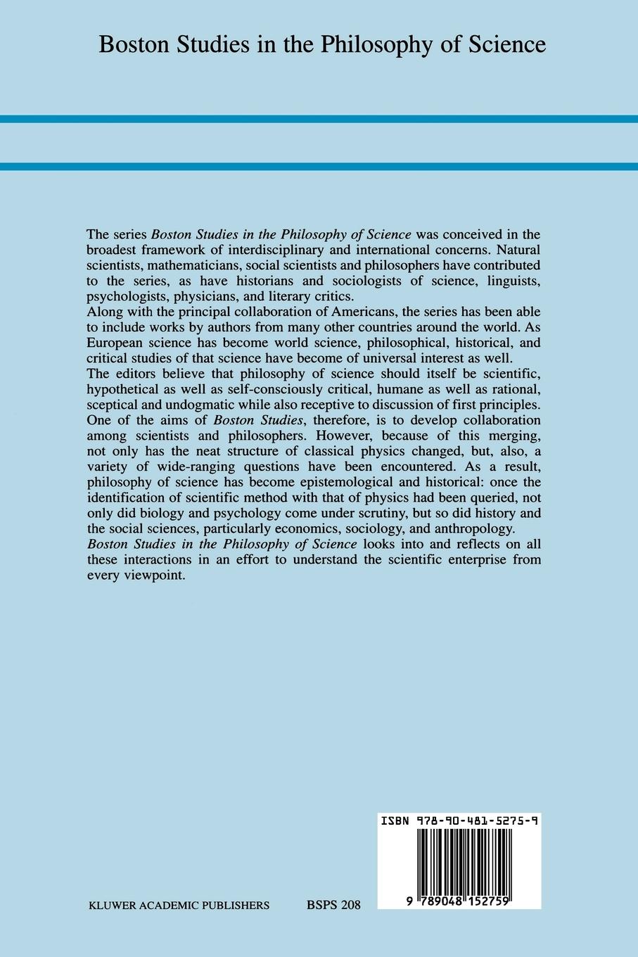 Rückseitencover The Concept of Scientific Law in the Philosophy of Science and Epistemology