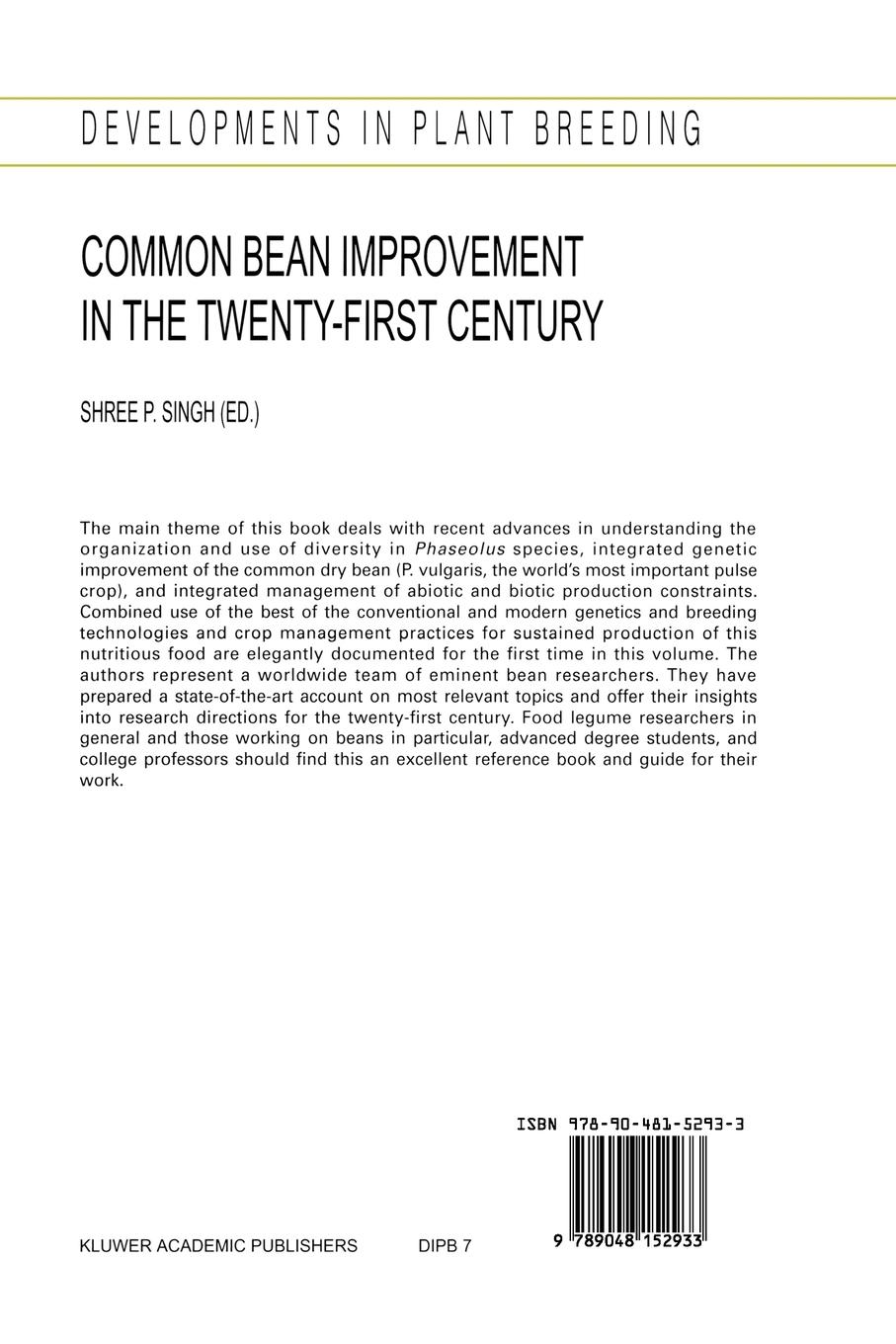 Rückseitencover Common Bean Improvement in the Twenty-First Century