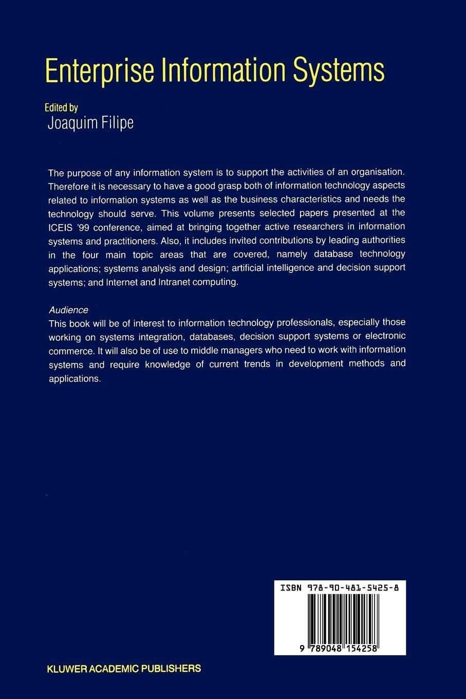 Rückseitencover Enterprise Information Systems