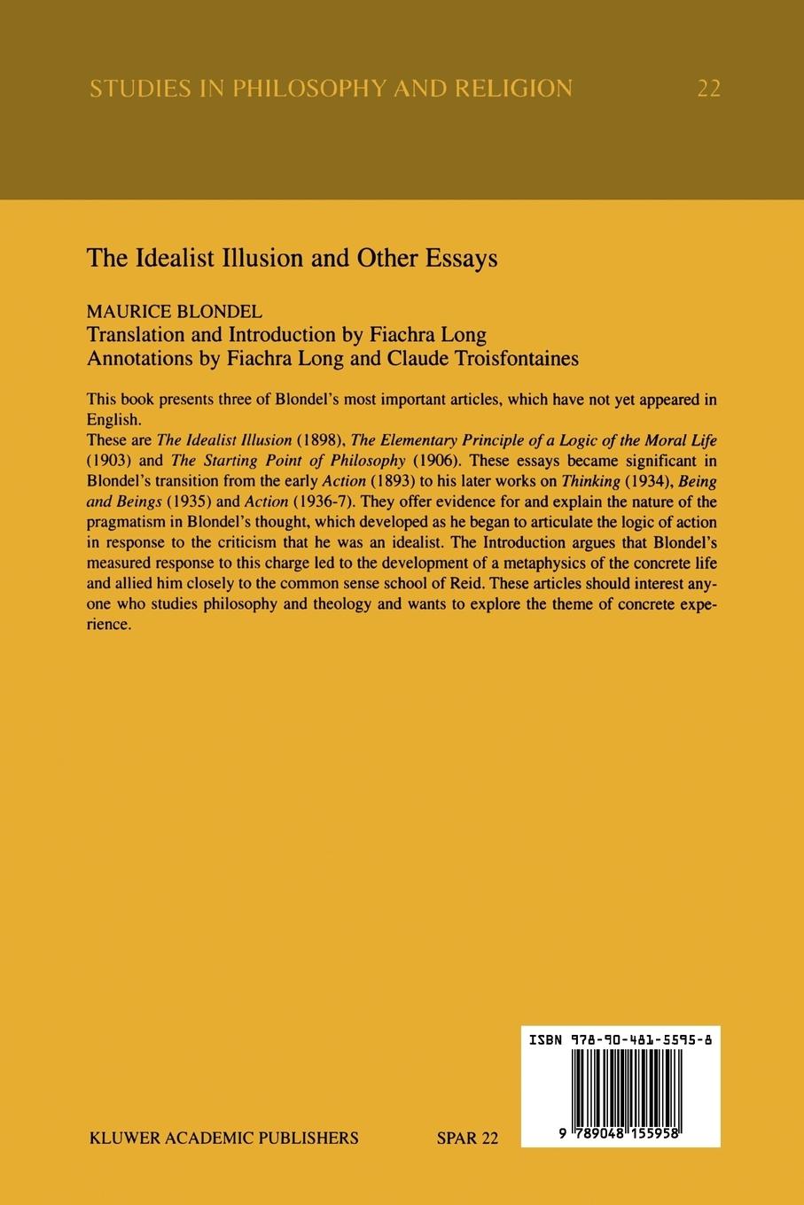 Rückseitencover The Idealist Illusion and Other Essays