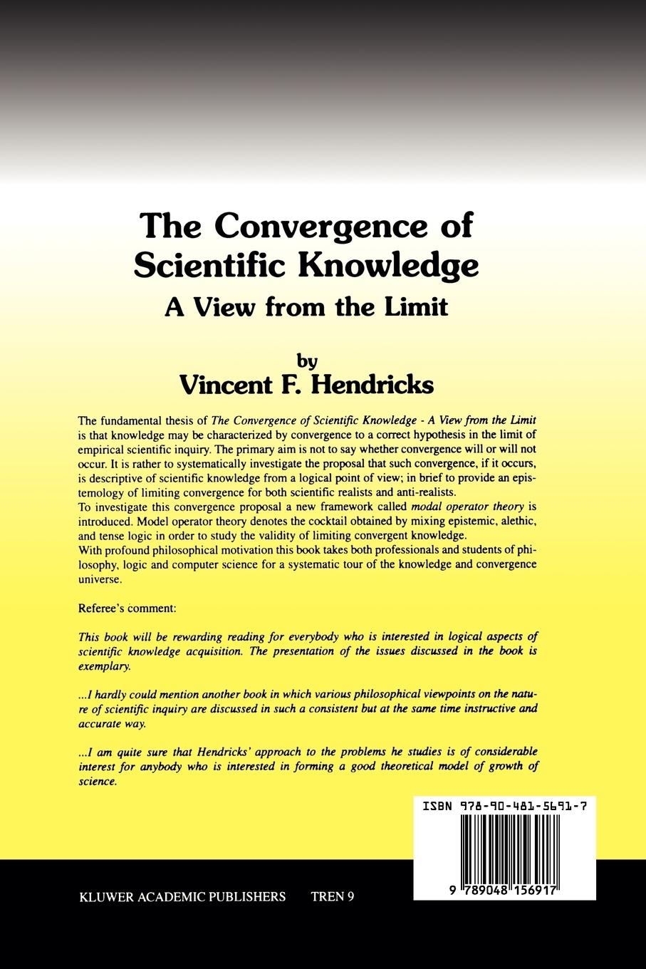 Rückseitencover The Convergence of Scientific Knowledge