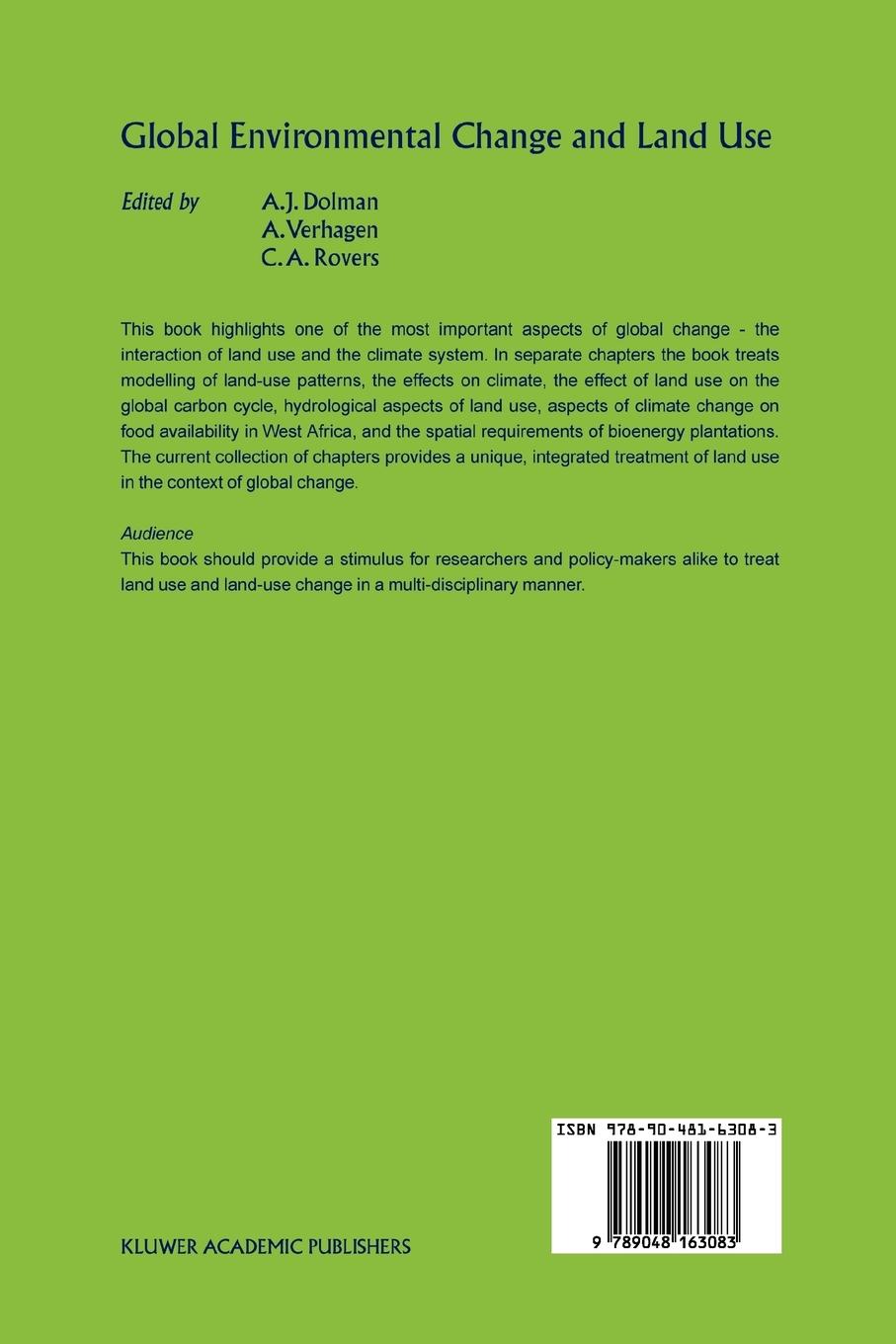 Rückseitencover Global Environmental Change and Land Use