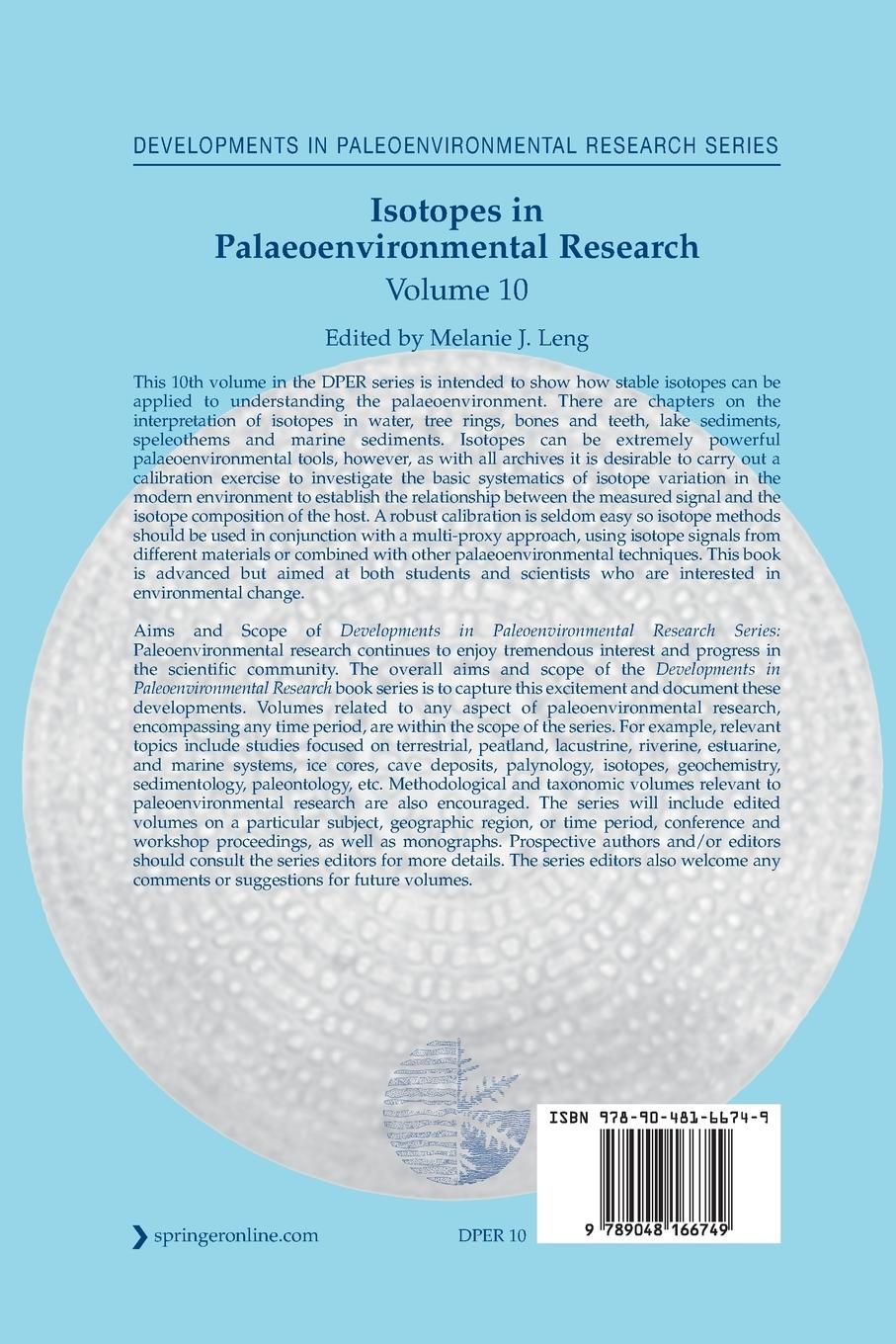 Rückseitencover Isotopes in Palaeoenvironmental Research