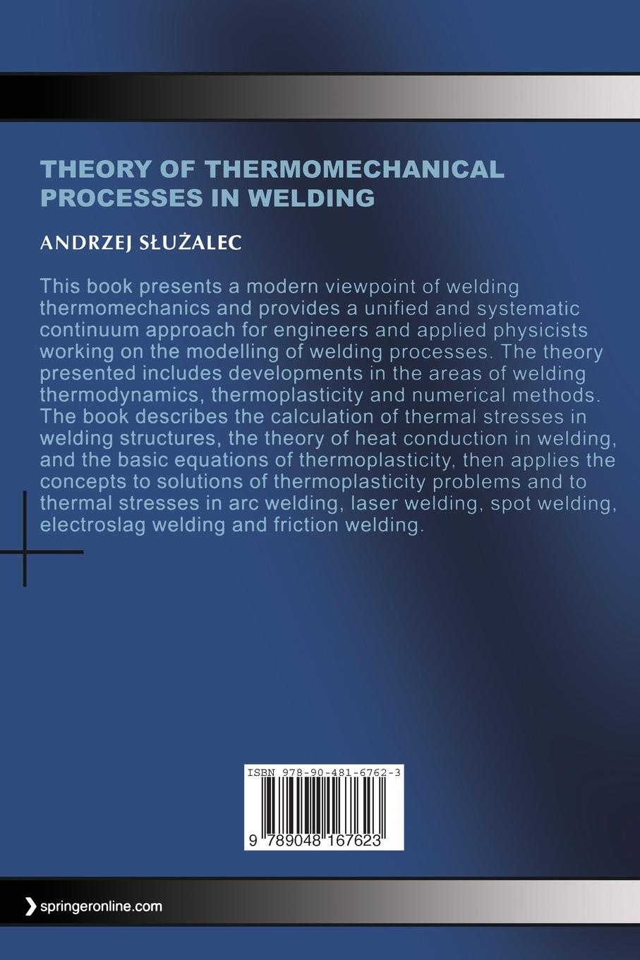 Rückseitencover Theory of Thermomechanical Processes in Welding