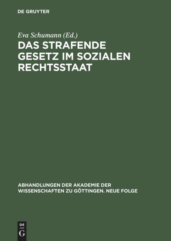Vorderes Coverbild Das strafende Gesetz im sozialen Rechtsstaat