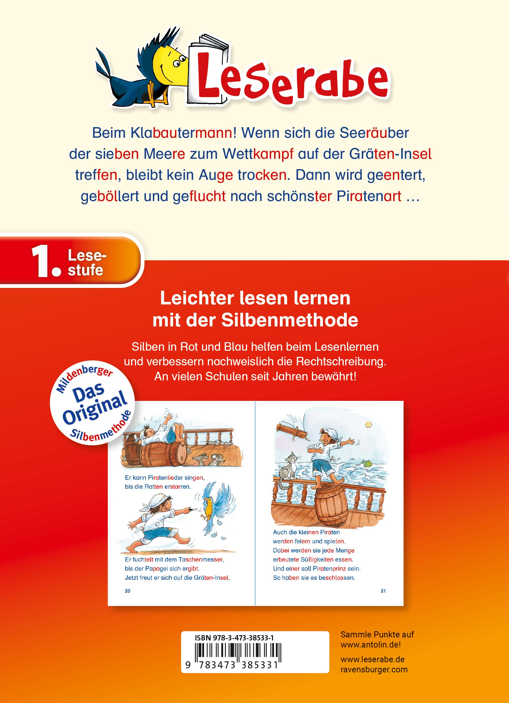 Rückseitencover Piratengeschichten - Leserabe 1. Klasse - Erstlesebuch für Kinder ab 6 Jahren