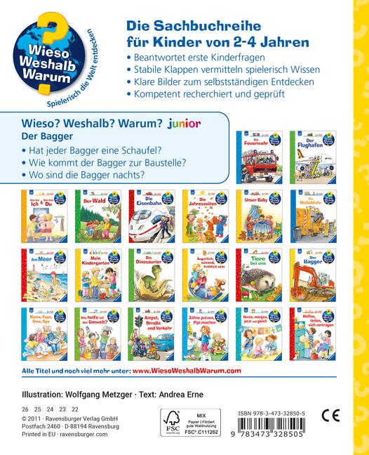 Beispielinhalt (Bild) Wieso? Weshalb? Warum? junior, Band 38: Der Bagger