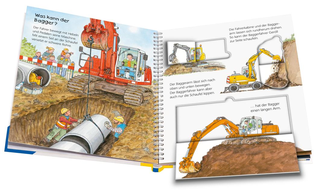 Beispielinhalt (Bild) Wieso? Weshalb? Warum? junior, Band 38: Der Bagger