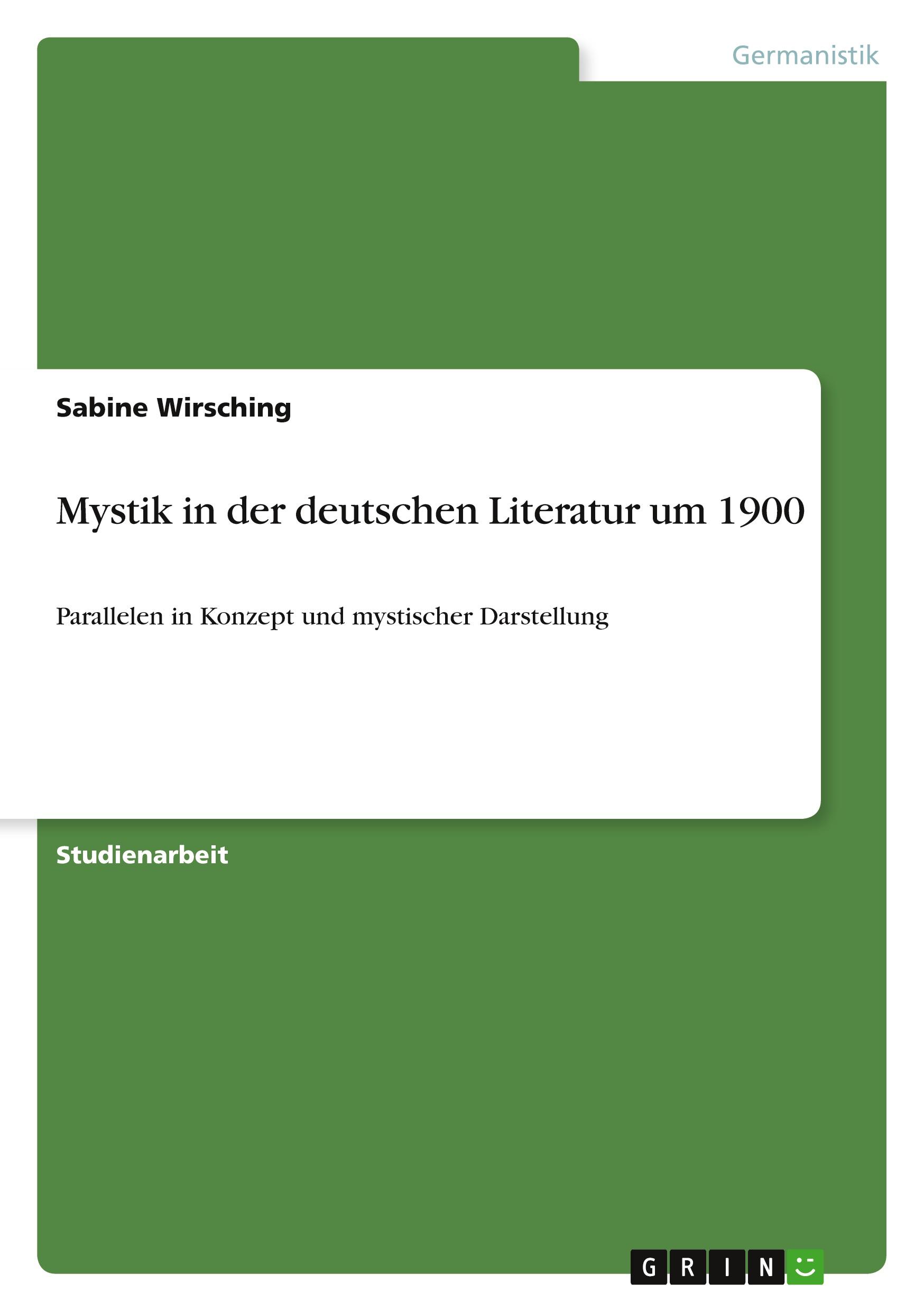 Vorderes Coverbild Mystik in der deutschen Literatur um 1900