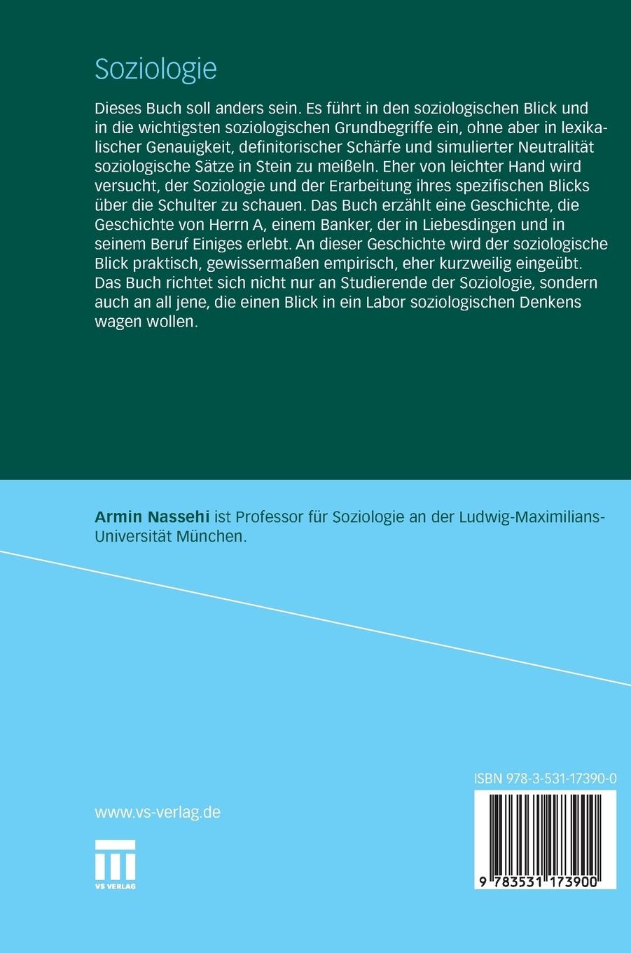 Rückseitencover Soziologie