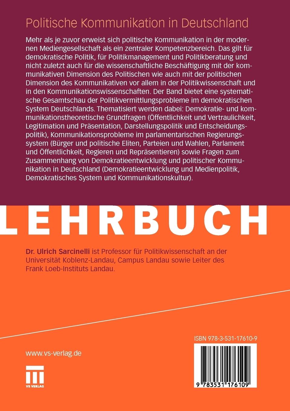 Rückseitencover Politische Kommunikation in Deutschland