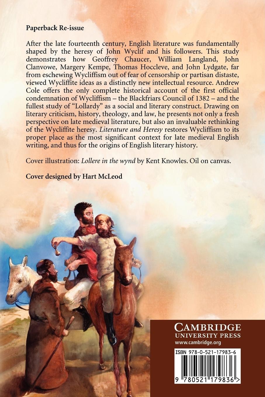 Rückseitencover Literature and Heresy in the Age of Chaucer