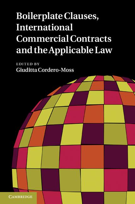 Vorderes Coverbild Boilerplate Clauses, International Commercial Contracts and the Applicable Law