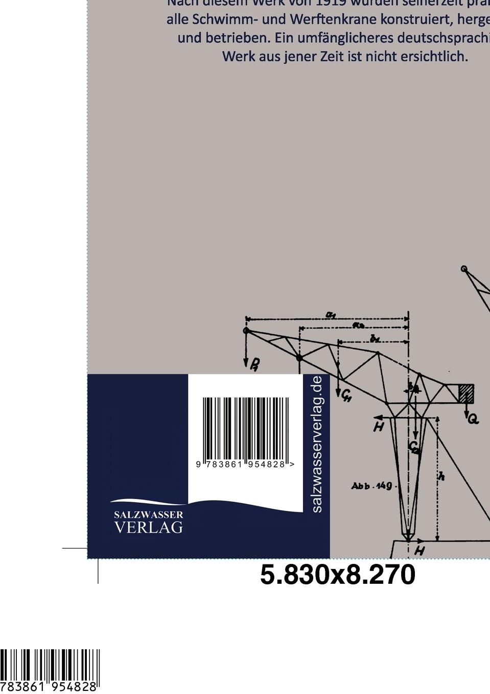 Rückseitencover Konstruktion und Bau von historischen Werft- und Schwimmkranen
