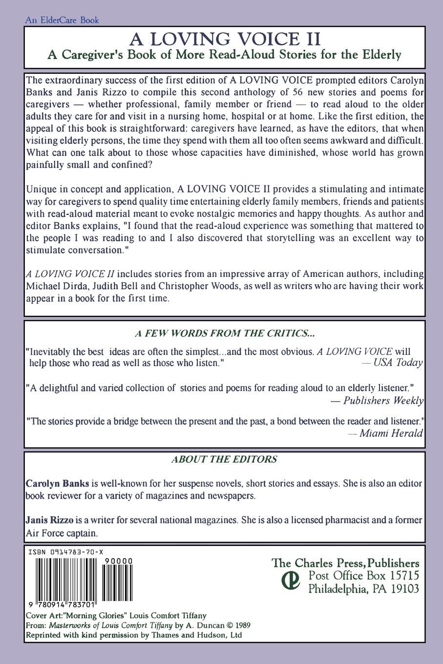 Rückseitencover A Loving Voice II: A Caregiver's Book of More Read-Aloud Stories for the Elderly