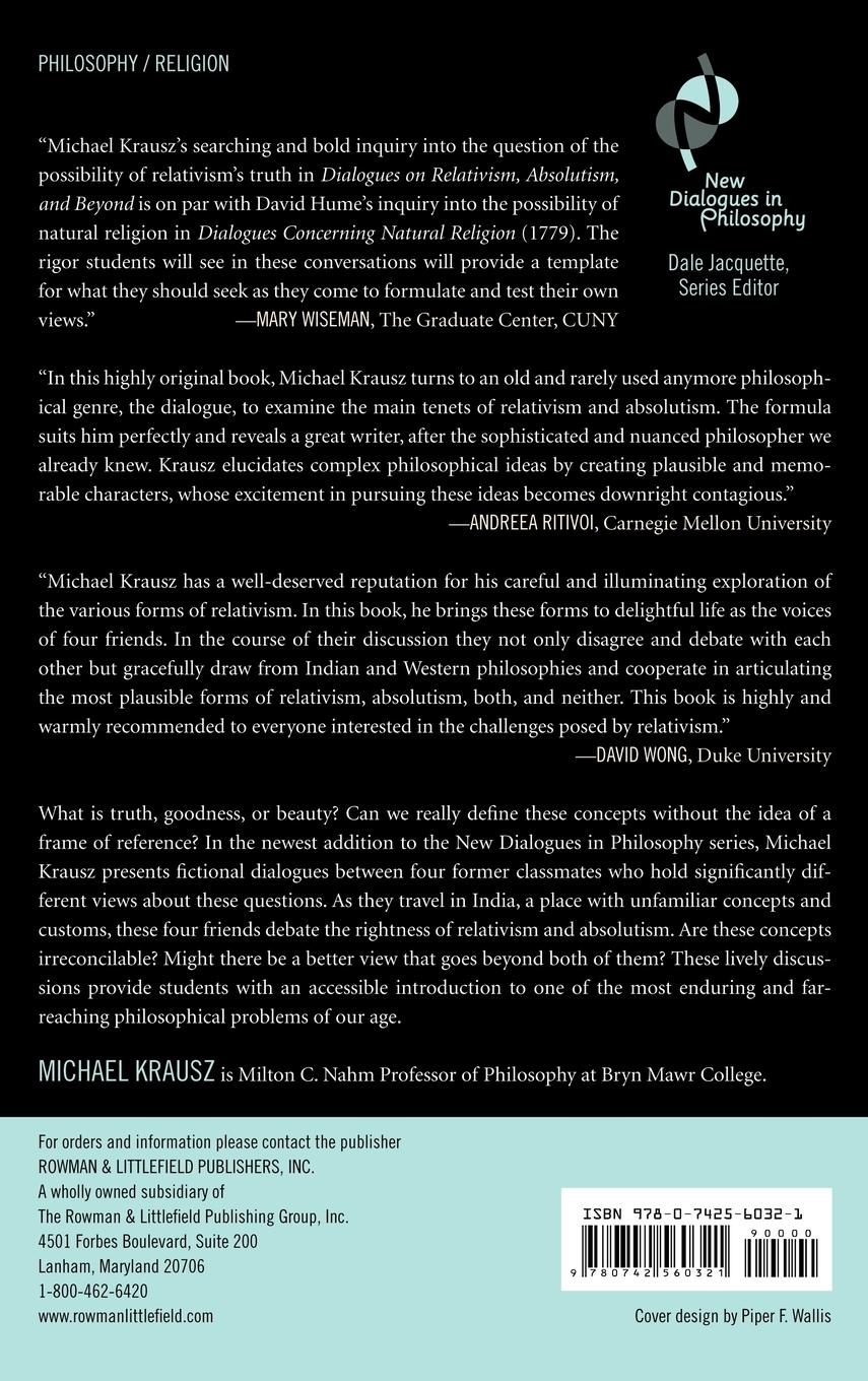 Rückseitencover Dialogues on Relativism, Absolutism, and Beyond