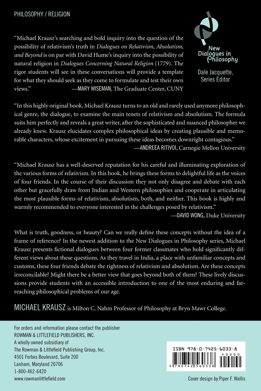 Rückseitencover Dialogues on Relativism, Absolutism, and Beyond