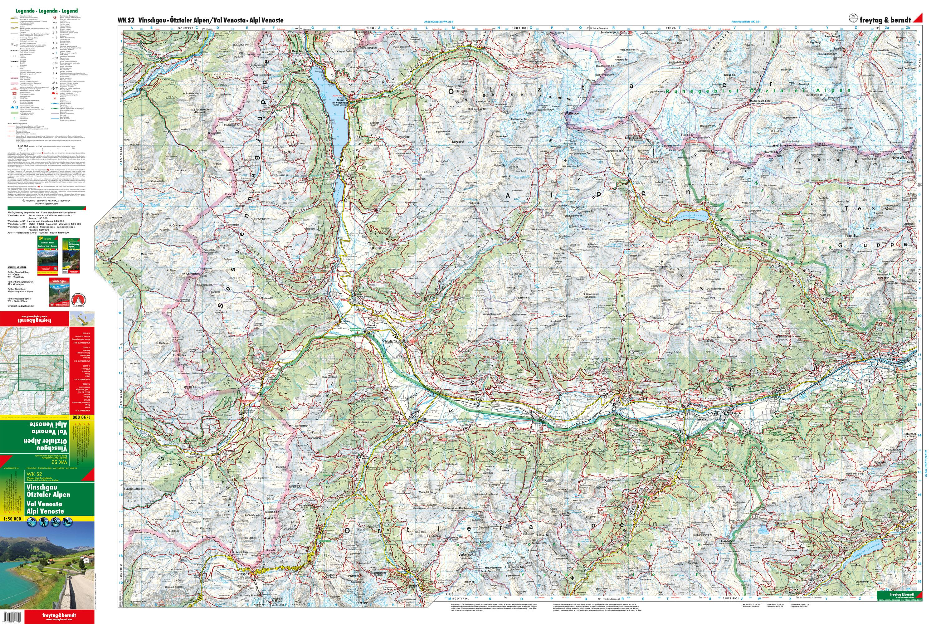 Beispielinhalt (Bild) Südtirol 02 Vinschgau - Ötztaler Alpen 1 : 50 000