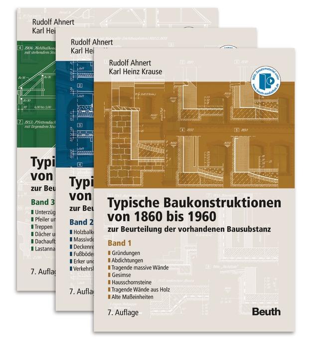 Vorderes Coverbild Typische Baukonstruktionen von 1860-1960. Buchpaket/ 3 Bde.
