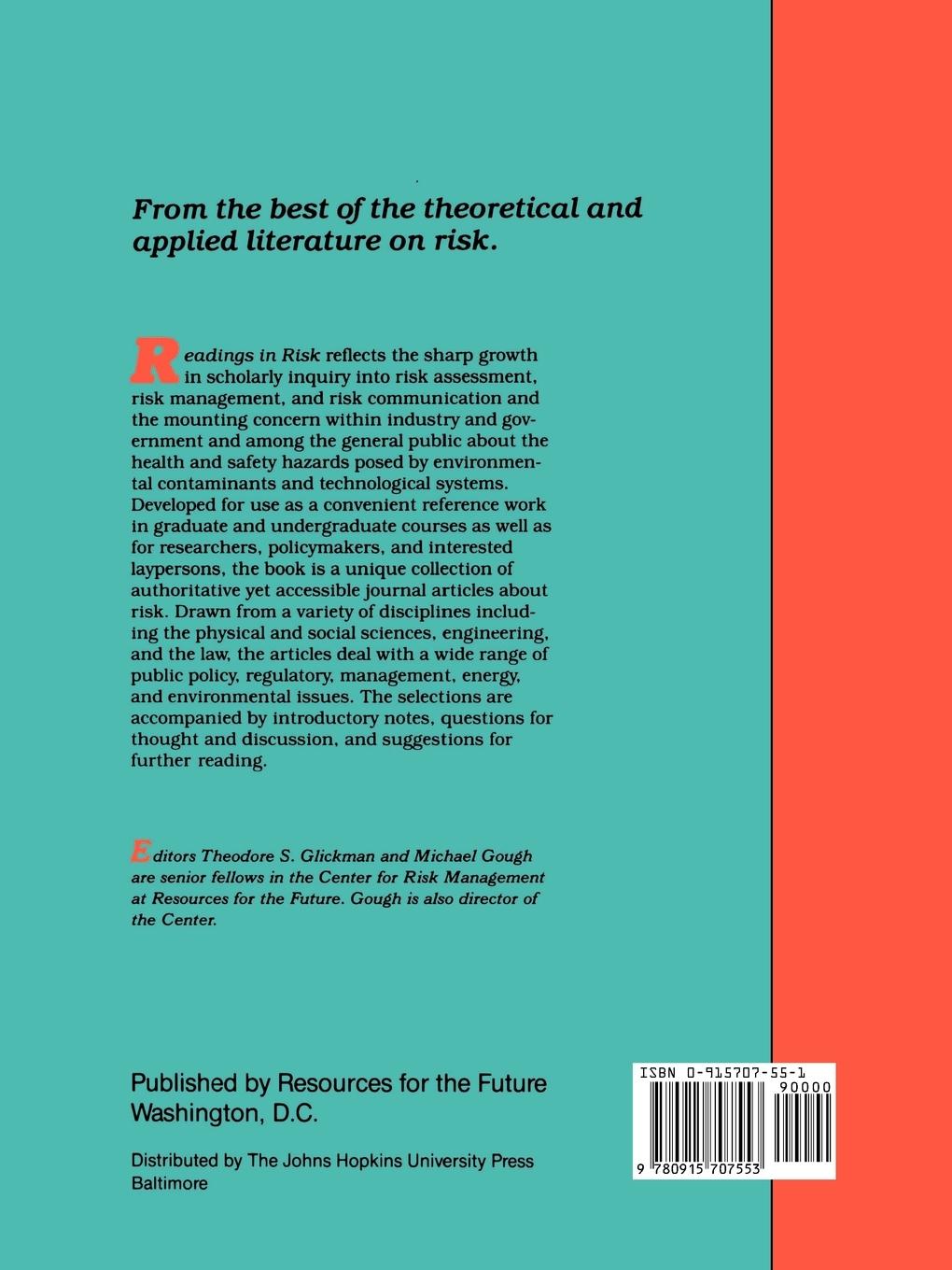 Rückseitencover Readings in Risk