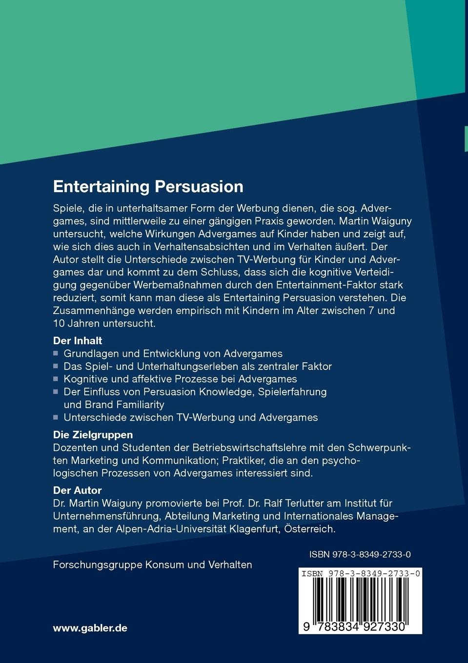 Rückseitencover Entertaining Persuasion