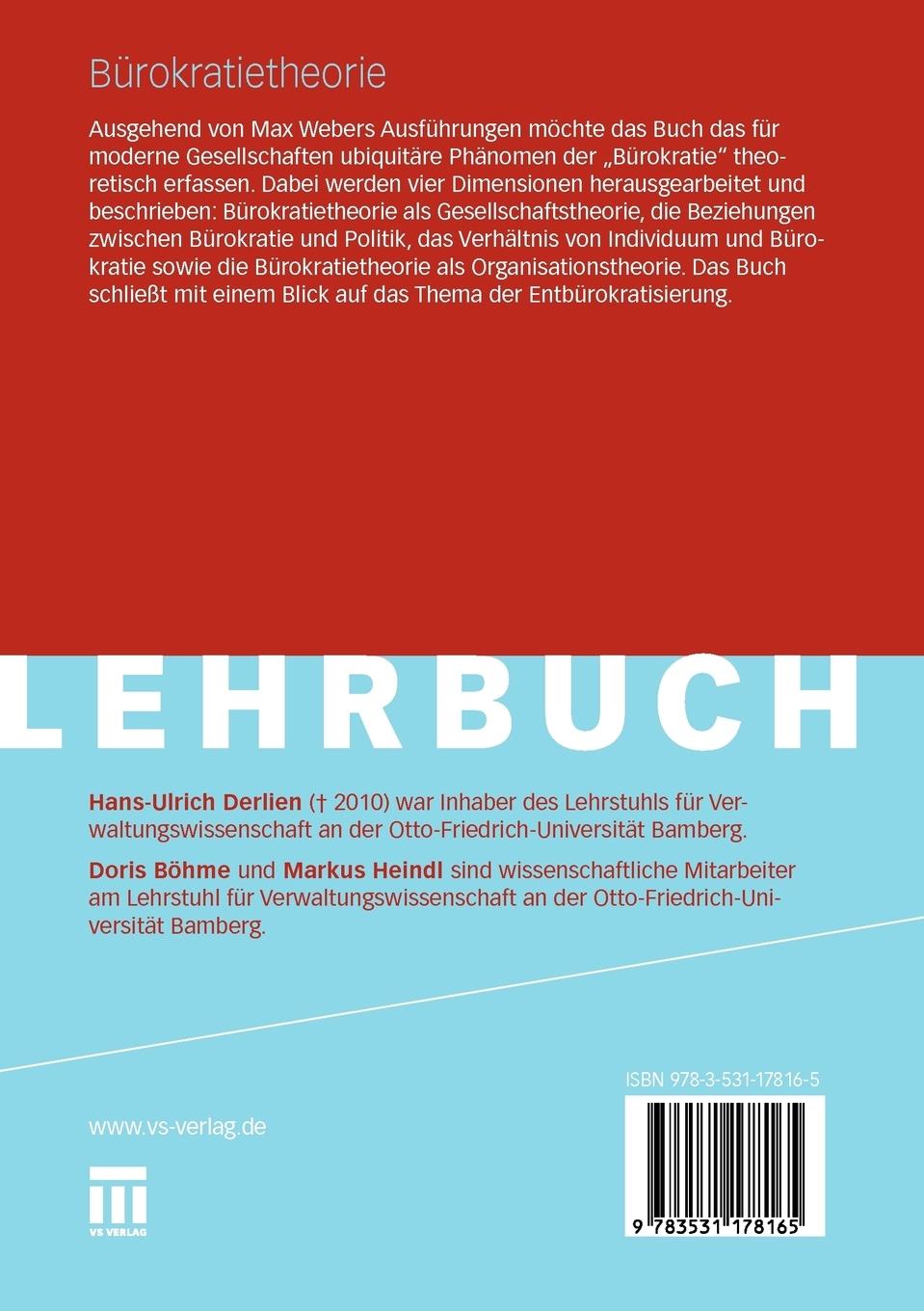 Rückseitencover Bürokratietheorie