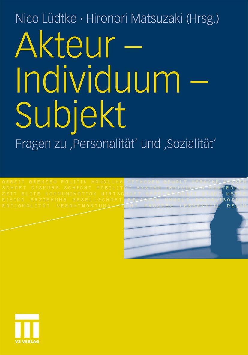 Vorderes Coverbild Akteur - Individuum - Subjekt