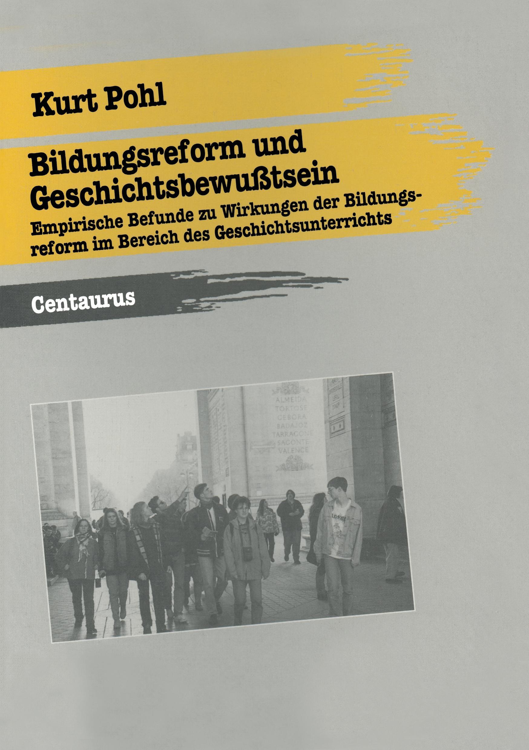 Vorderes Coverbild Bildungsreform und Geschichtsbewußtsein