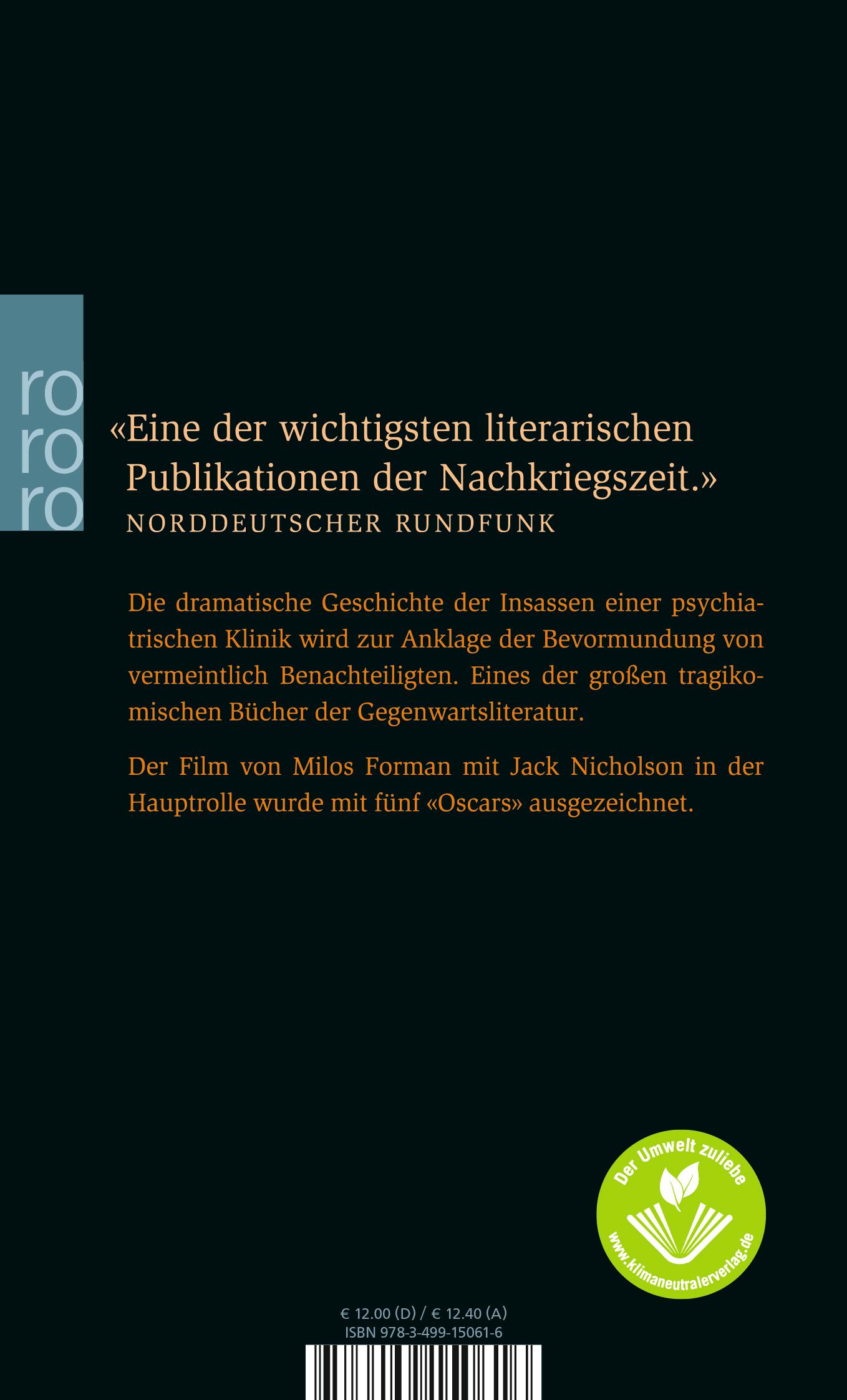 Rückseitencover Einer flog über das Kuckucksnest