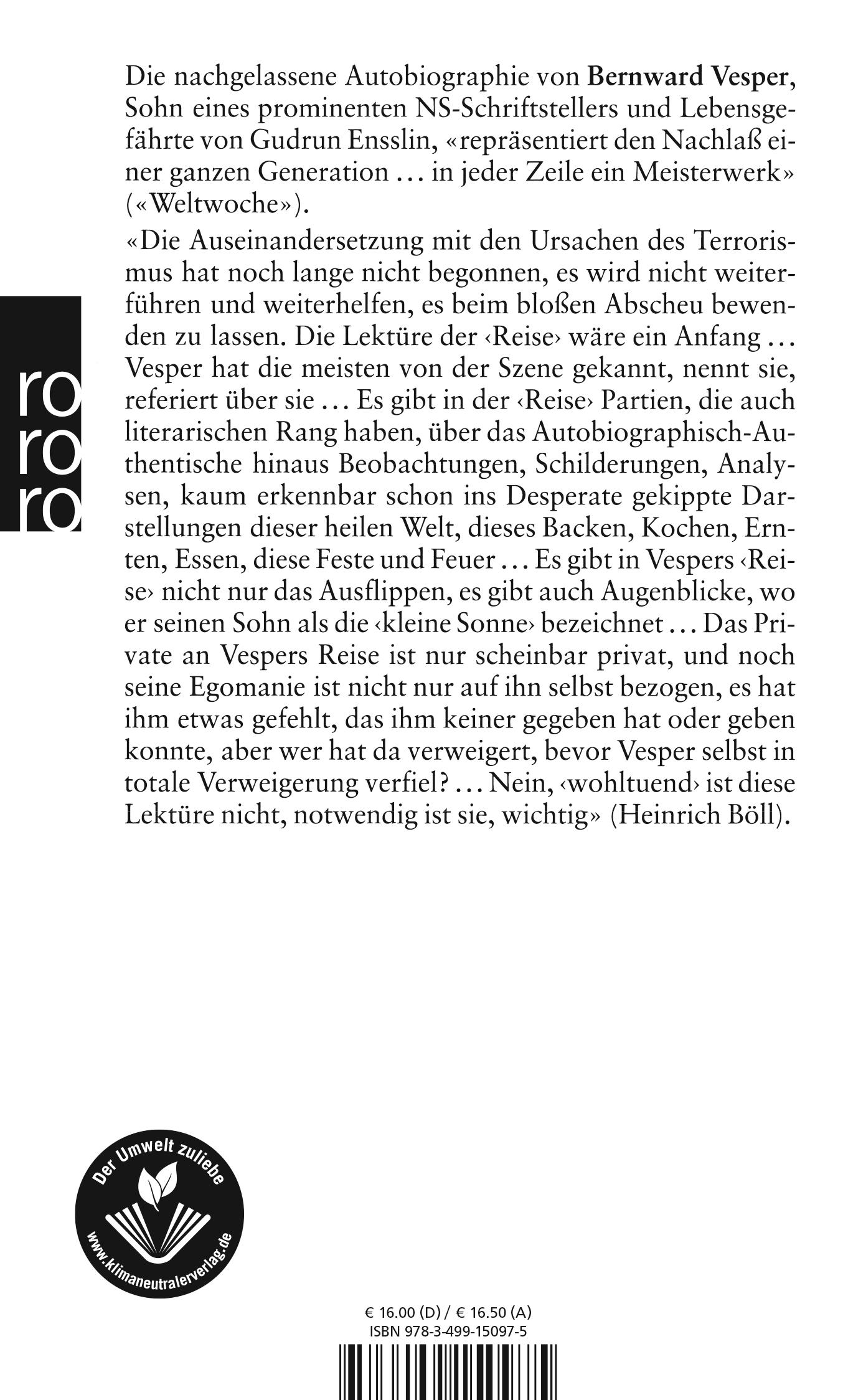 Rückseitencover Die Reise