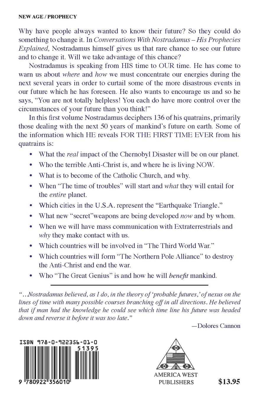 Rückseitencover Conversations with Nostradamus