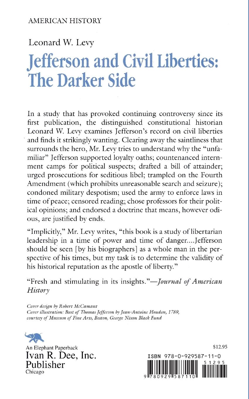 Rückseitencover Jefferson and Civil Liberties