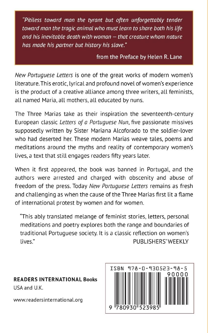 Rückseitencover New Portuguese Letters