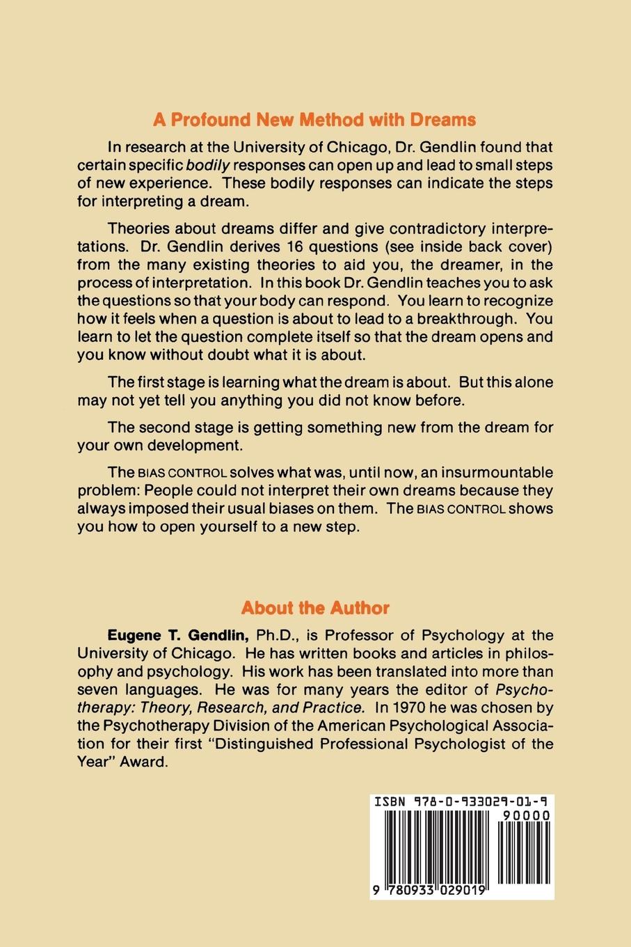 Rückseitencover Let Your Body Interpret Your Dreams